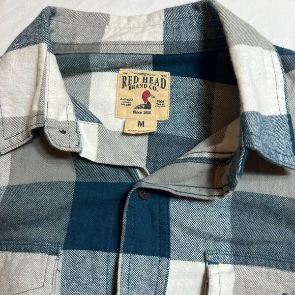 2 RedHead Ranch Men's M Cotton Shirt Plaid Flannel Long Sleeve Button-Up Bundle - Picture 9 of 13